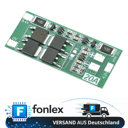 Bms 20a ion akku - bms, 2s