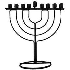 Schwarzes Chanukka Menora