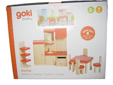 Goki Küche, Möbel für Puppenhaus, Holz, 9 Teile !