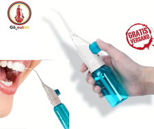 2x Tragbare Hochdruck Munddusche Manuell Zahnreiniger Wasserflosser Set