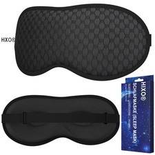 1x HIXO 3D Schlafmaske – Augenmaske Schlafbrille Damen Herren Schwarz