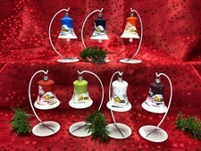 Glocke Mini Glas Christbaum Schmuck Baumbehang Weihnachtsbaum Handarbeit Lauscha