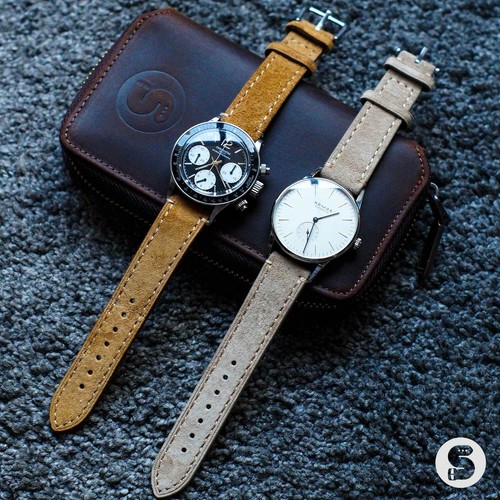 19mm suede leder uhrenarmband - 19mm,