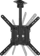 Hama TV-Deckenhalterung 118086 Halterung Fernseher 165 cm 65 Zoll Schwarz