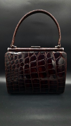 Vintage leder handtasche - vintage,