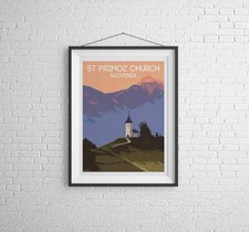 Reiseplakat jamnik kirche - jamnik, |