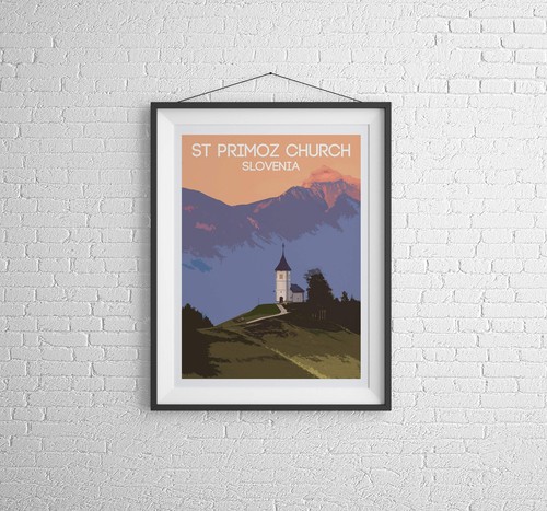 Reiseplakat jamnik kirche - jamnik, |