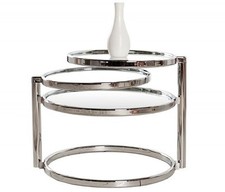 BEISTELLTISCH ART DECO CHROM /
