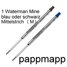 WATERMAN Kugelschreiber-Mine Maxima blau / schwarz M  Mittel Ersatzmine Kulimine