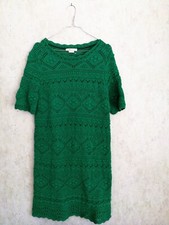 Boden Kleid, Midikleid, Strickkleid, grün, Baumwolle, UK 10, EU 36