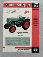Original Prospekt Kramer Schlepper KW 200 Traktor 2 Seiten Fendt Schlüter Lanz