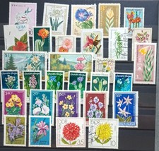 Konvolut Blumen - Orchideen  30 Stück Dauer -Sondermarken  alt gestempelt