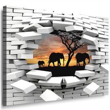 Leinwandbild Loch in der Wand