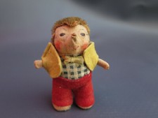 12034: DDR Figur Mecki Igel in Originalkleidung 60er Jahre? Vintage, 9 cm H