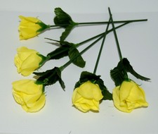 5 x  Kunst Blumen 20 cm Höhe Neu Rosen Sträuße Blätter, verschiedene Deko Blumen