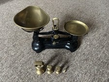 VINTAGE LIBRASCO WAAGE MIT VIER GEWICHTEN GLOCKENFORM SEHR GUTER ZUSTAND