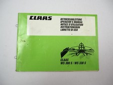Claas WS 330 380 S Schwader Betriebsanleitung Bedienungsanleitung Wartung 1988