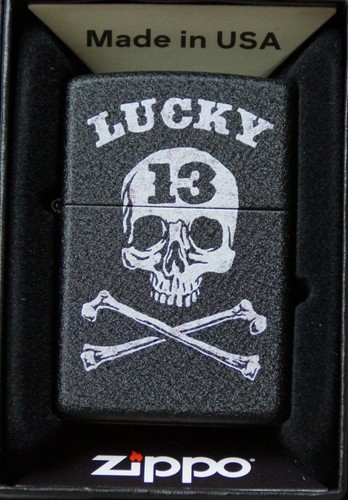 Zippo feuerzeug lucky - "lucky, skull