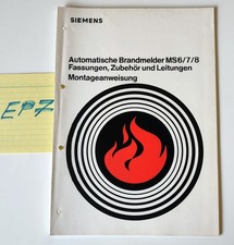 1983 Siemens Brandmelder MS6/7/8 Monatgeanweisung Prospekt Rarität #EP7