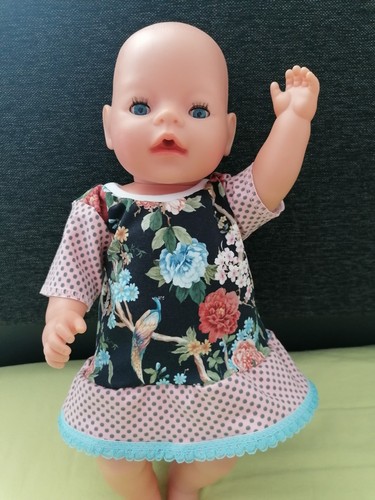 Puppenkleid pfau für - puppenkleid,