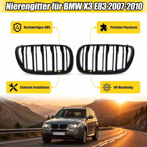 Schwarz glänz doppelsteg - glänz,