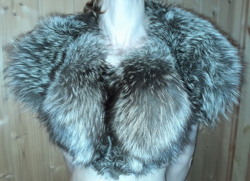 Stola schal silberfuchs - schal,