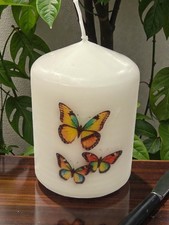 Schmetterling Deko Kerze 8 cm