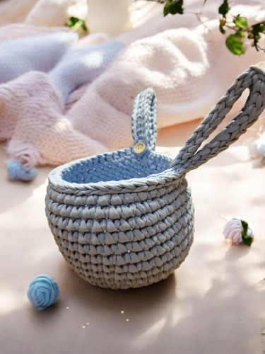 Hängender häkelkorb babybett - hängender,