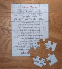 Puzzle Karte Muttertag Danke