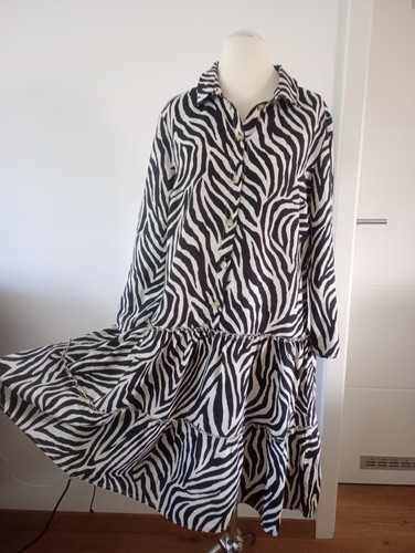 Oui leinen kleid - oui, zebraprint