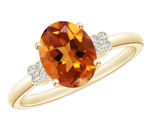 14k gelbgold zitrin lab - gelbgold,