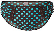 Bikinislip Gr. 36 Dunkelbraun Aqua Damen Badehose Bikini-Unterteil Bade-Slip Neu