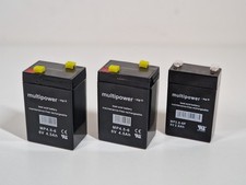 3x Multipower Bleiakku 2x 6V 4,5Ah / 1x 6V 2,8Ah 3 Stk. Set Konvolut 6V Batterie