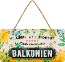 Retro Blechschild BALKONIEN