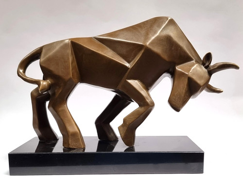 Bronzeskulptur stier bulle - stier,