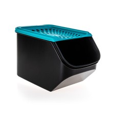 Tupperware Zwiebellager 5,5 L schwarz türkiser Deckel B-Ware