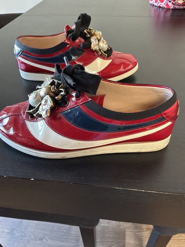 Gucci ace lackleder sneaker - gucci,