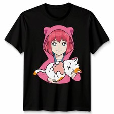 Anime Girl Holding Cat Kawaii