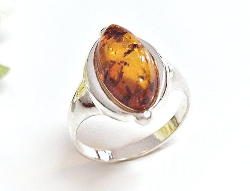 Bernstein ring silber - ring, 925