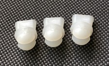 3 Feststeller für Gardine / Vorhang - Kunststoff, weiß, runder Kopf, Ø 12 mm