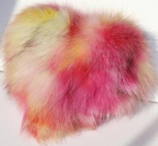 Pelz Kissen Herz Blaufuchs