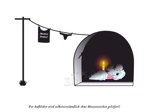 Wandtattoo schlafende maus - wandtattoo, im