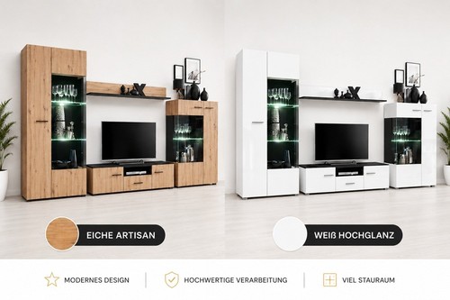 Wohnwand schrankwand solido - schrankwand,