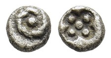 FITZ Greek Ionia Uncertain Mint Silver Tetartemorion Rosette Pattern  @HCC1511