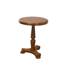 Tisch Beistelltisch Serviertisch Blumentisch antik Stil Eiche D: 40 cm -11582-