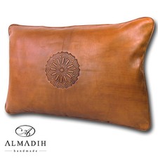 ALMADIH XL Lederkissen 50x35