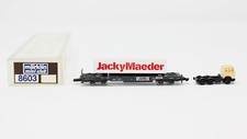 Z Maßstab Marklin 8603 Huckepack Flach Auto Mit Jacky Maeder Lkw, Traktor Nib