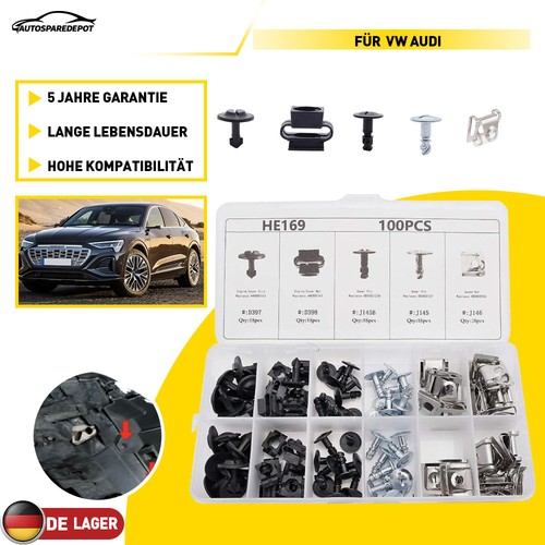 100x einbausatz clips schraube - einbausatz,