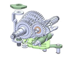 Venandi Getriebe Simson*  KOMPLETT VERSTÄRKT M54 4 Gang Habicht Sperber