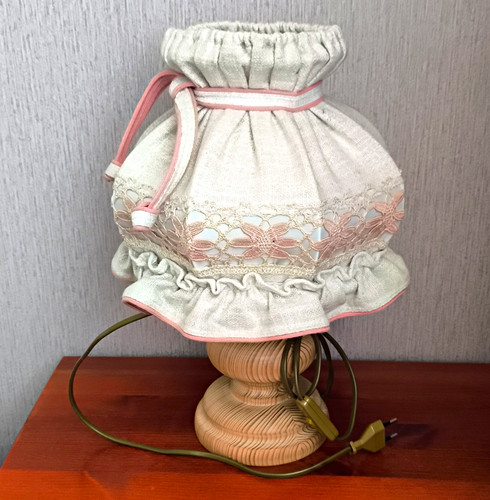 Tischlampe stoffschirm spitze - stoffschirm,
